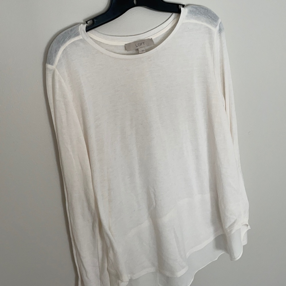 Loft cream knit top